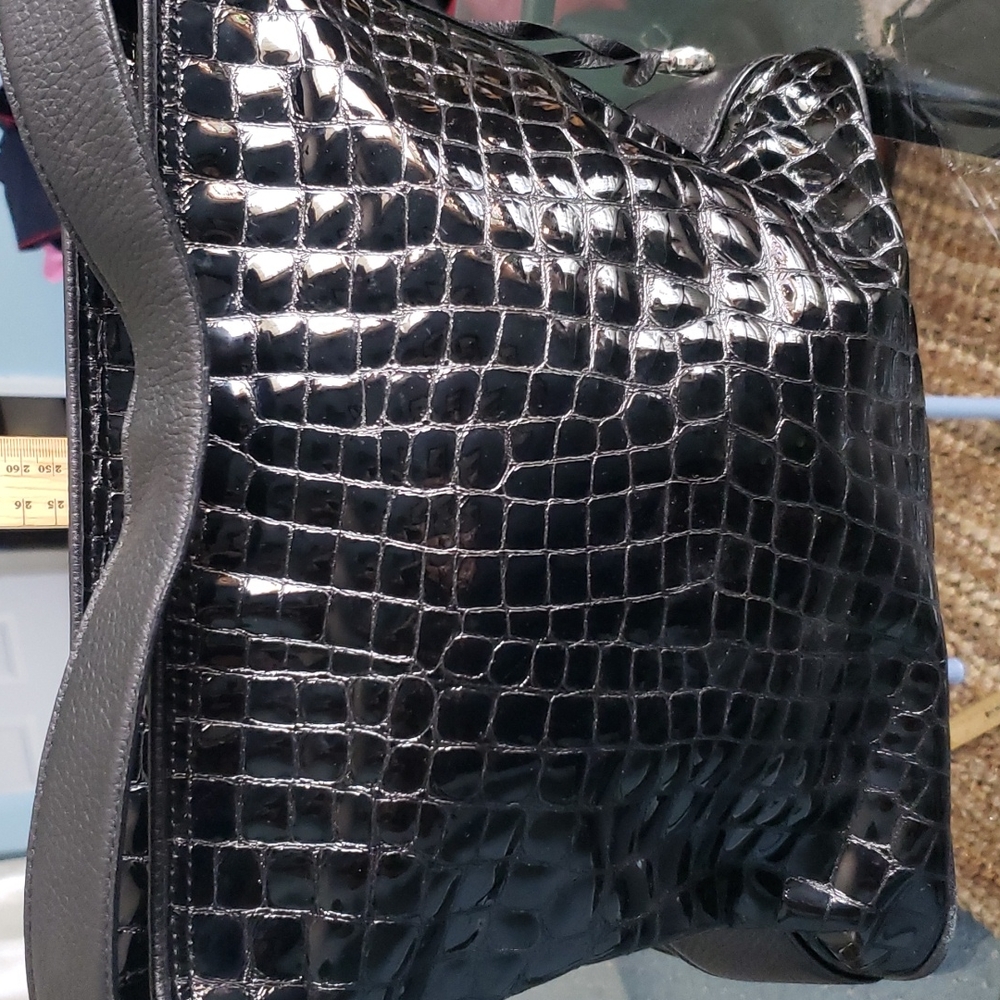 BRIGHTON PURSE crocodile print leather
